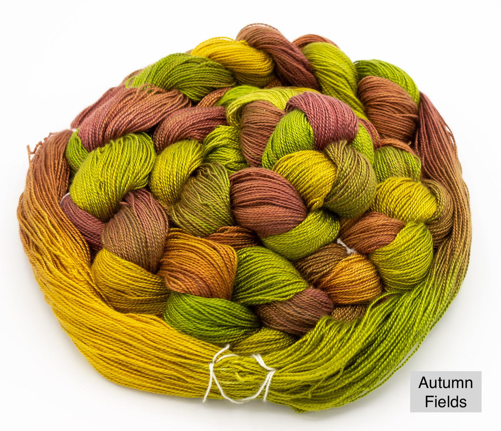 Shiny Dime Fibers Hand-Painted Tencel™ Yarn - Autumn Fields