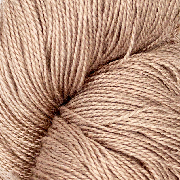 Hand-Dyed 5/2 Tencel™ 4 oz yarn skein - Naturally dyed by Jean Haley Dye + Design. Color 13 - Light Brown