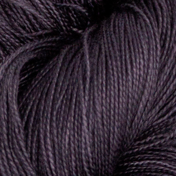 Hand-Dyed 5/2 Tencel™ 4 oz yarn skein - Naturally dyed by Jean Haley Dye + Design. Color 16 - Dark Gray