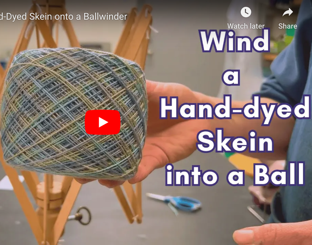 Unwinding A Hand-Dyed Skein onto a Ballwinder