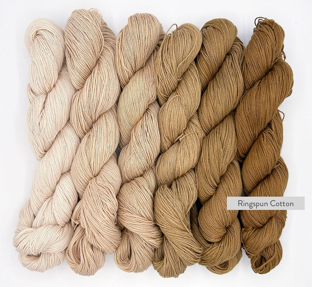 Chocoholic Ringspun Cotton Hand-Dyed Ombré Yarn Palette