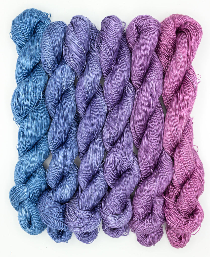 Azure Blush Tencel™ Gradient Palette by Shiny Dime Fibers