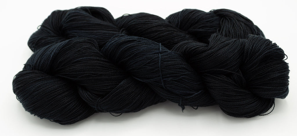 Midnight Tencel™ Hand-Dyed yarn by Shiny Dime Fibers