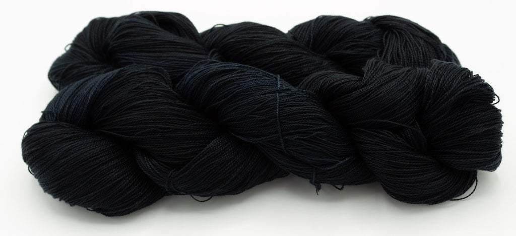 Midnight Tencel™ Hand-Dyed yarn by Shiny Dime Fibers