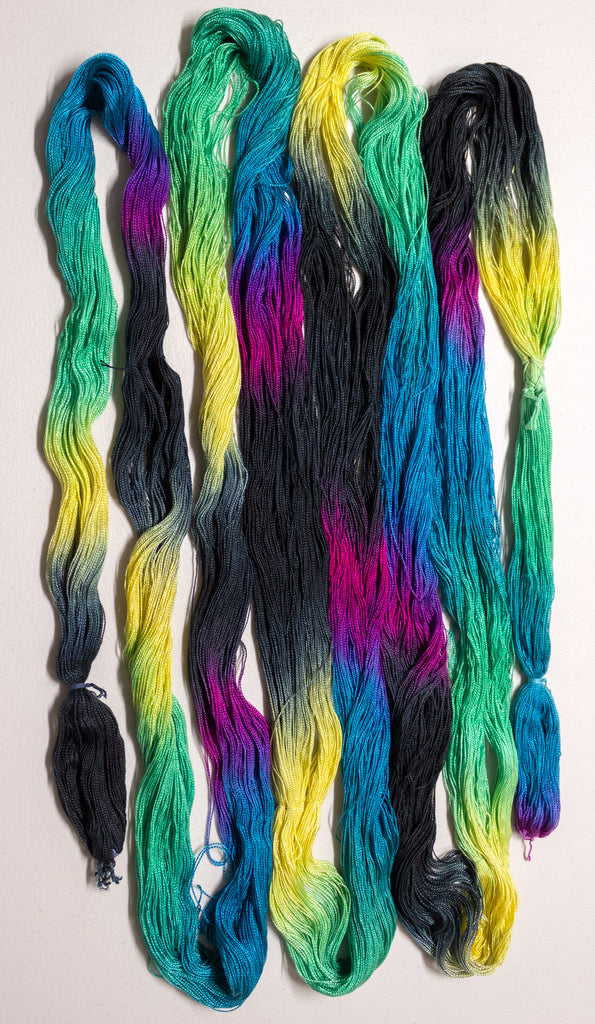 Hand-Painted Tencel™ Warp Weaving Yarn by Shiny Dime Fibers - Northern Lights