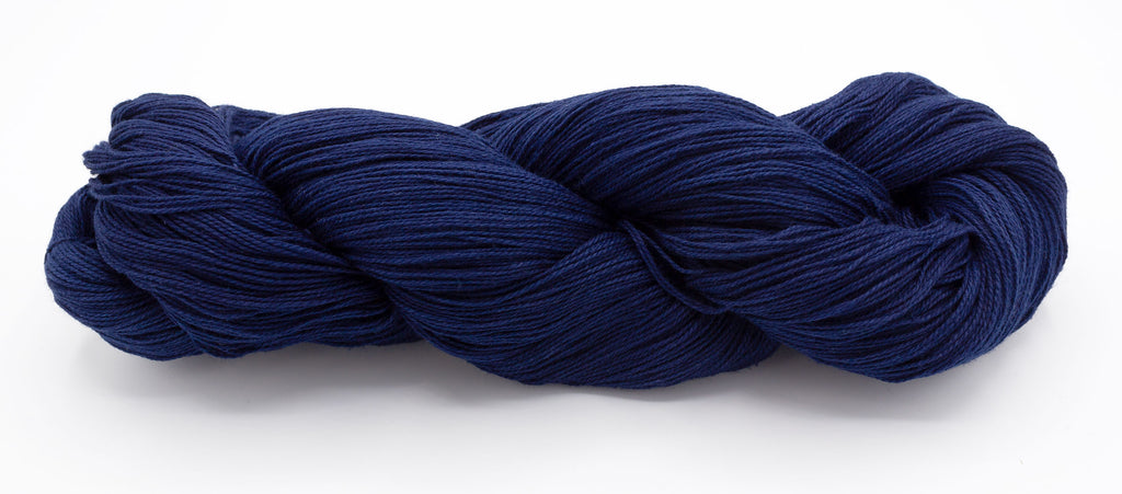 8/2 Ringspun Cotton 4 oz. Skein Dark Indigo hand-dyed by Ricketts Indigo