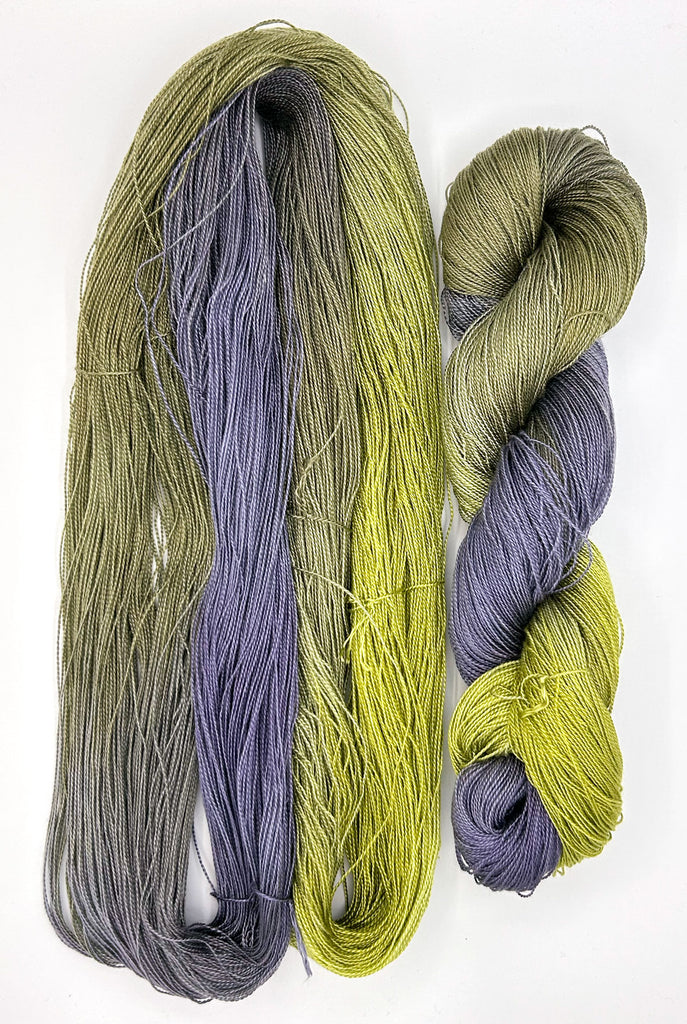 SDF Gradient Variegated Hand-Painted 4 oz. Tencel Yarn Skein