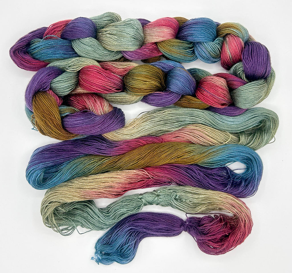 Kaleidoscope 6 yard Tencel hand-painted weaving warp