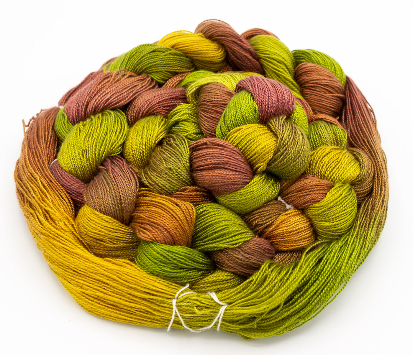 HandPainted Weaving Warps Shiny Dime Fibers