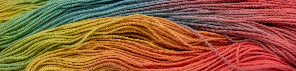 Fall Maples Rainbow Hand-Painted Cotton Warp Yarn