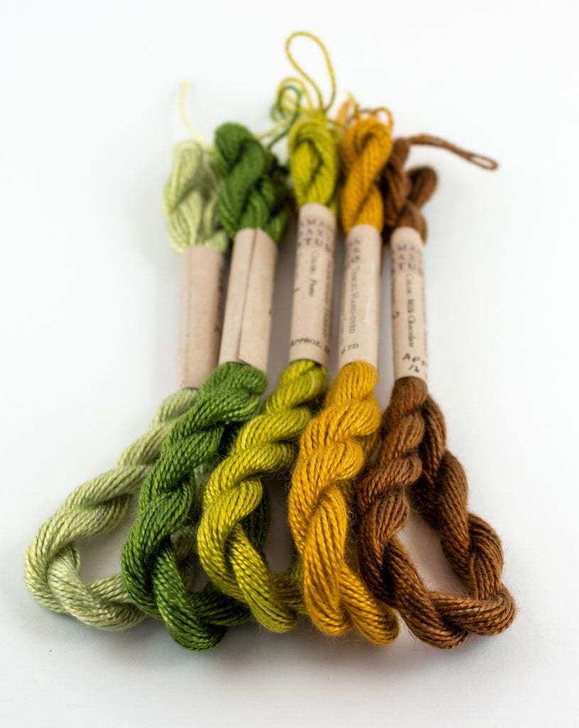 Green Palette Hand-Dyed Tencel Embroidery Thread