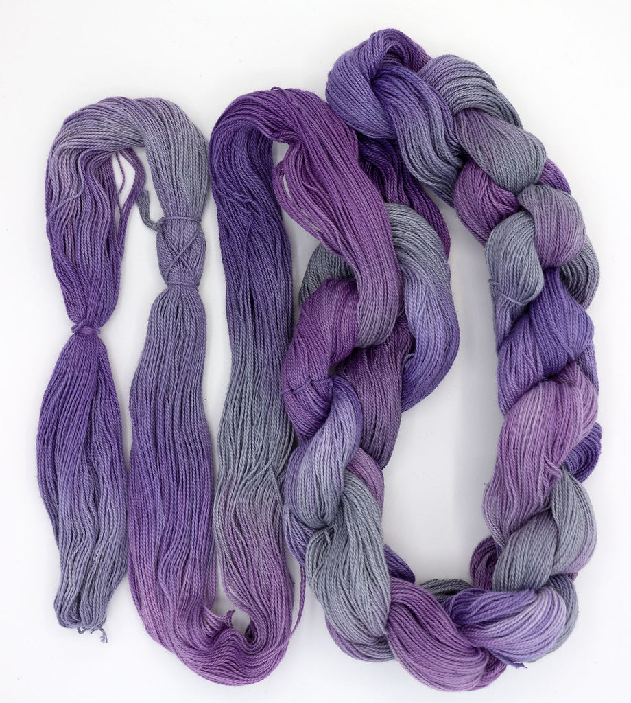 Mystic Wisteria Hand-Painted 8/2 Ringspun Cotton Warp Yarn