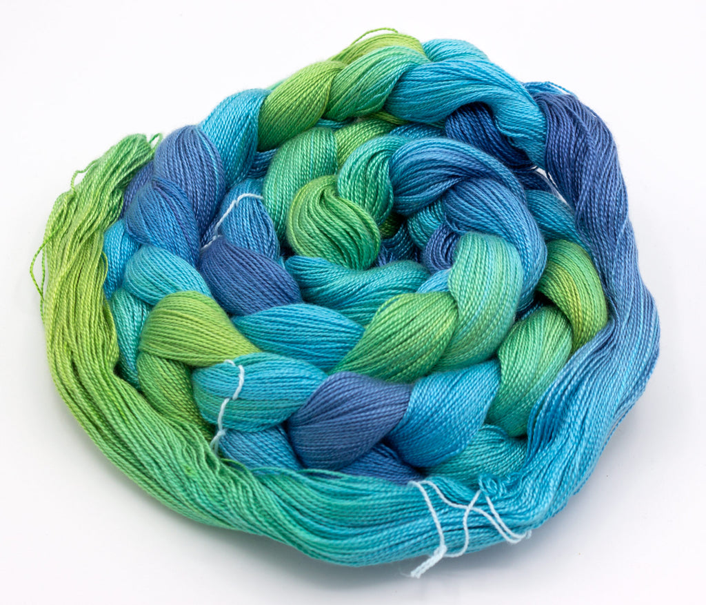 Peacock Hand-Painted Tencel™ Warp Yarn