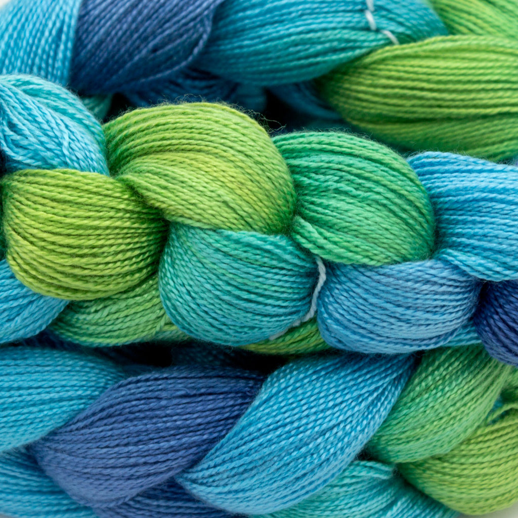 Peacock Hand-Painted Tencel™ Warp Yarn