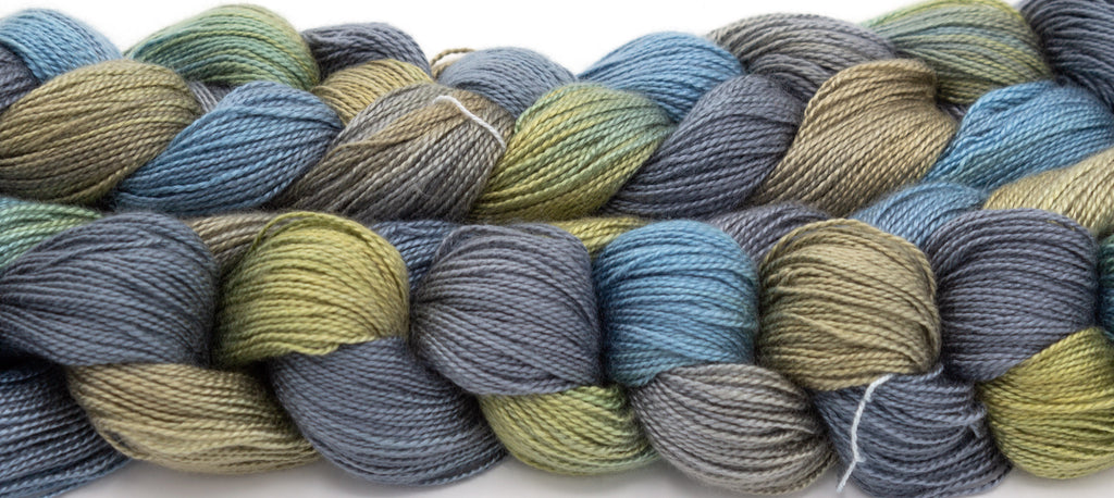 Riverbed Tencel™ Hand-Painted Warp - Shiny Dime Fibers