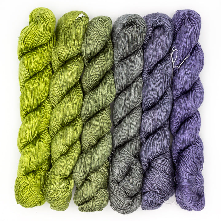 Shiny Dime Gradient Palette - Amanda Baxter Studio Tencel Yarn