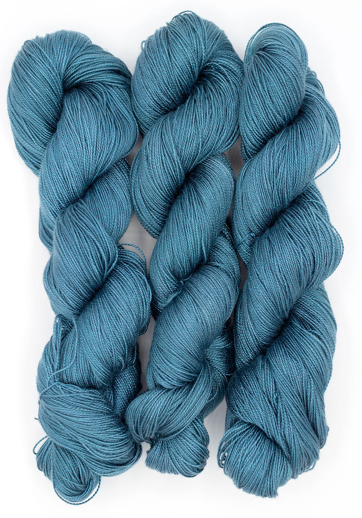 Small Batch Blue 5/2 Hand-Dyed Tencel™ 4 oz. yarn skein